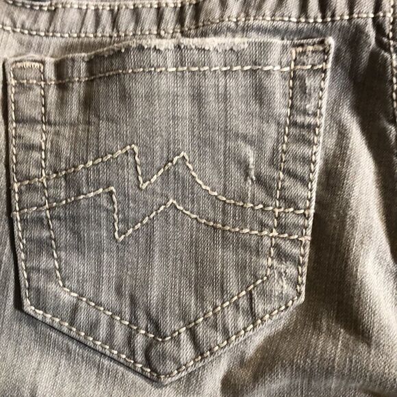 Cute Miss Me Jean Skirt Reconstructed Size 27 - Picture 11 of 14